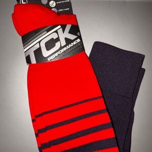 TCK Athletic Red and Black Men's Socks
